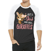 Africa Safari Animal Lover Women Girls Kids Giraff 3/4 Sleeve Shirt | Artistshot