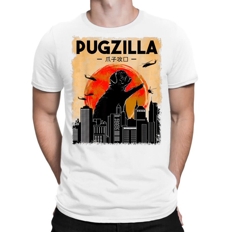 Funny Pug Dog Pugzilla Christmas Gifts For Pug Lov T-Shirt by onofre | Artistshot