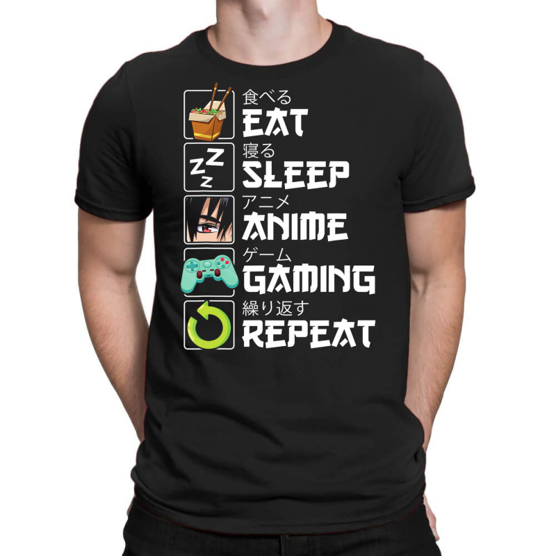 Eat Sleep Anime Gaming Repeat Kawaii Otaku Anime M T-shirt | Artistshot