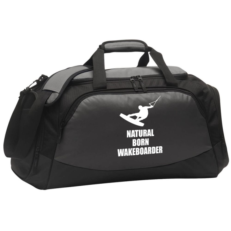 Natural Born Wakeboarder Funny Active Duffel | Artistshot