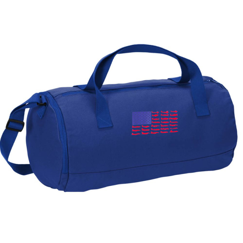 Fishing American Flag Duffel Bag | Artistshot