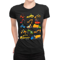 Funny Types Of Construction Excavator Gifts For Me Ladies Fitted T-shirt | Artistshot