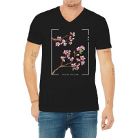 Japanese Aesthetic Vaporwave Cherry Blossom Glitch V-neck Tee | Artistshot