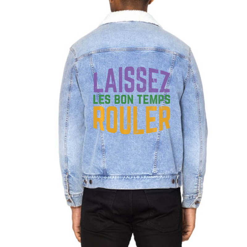 Laissez Les Bon Temps Rouler Mardi Gras Sweatshirt Unisex Sherpa-lined Denim Jacket | Artistshot