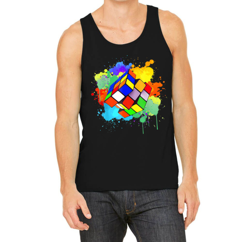 Cool Rubik Rubix Rubics Player Cube Watercolor Lov Tank Top | Artistshot