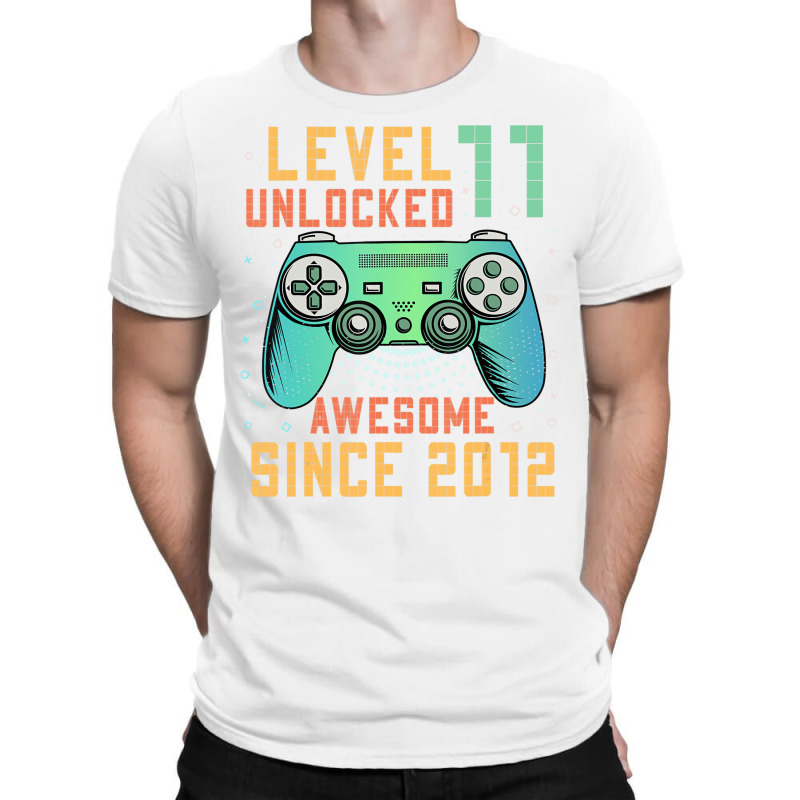 Level 11 Unlocked 11th Birthday 11 Year Old Boy Ga T-shirt | Artistshot