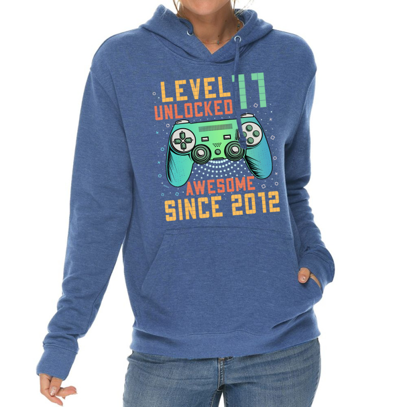 Level 11 Unlocked 11th Birthday 11 Year Old Boy Ga Lightweight Hoodie | Artistshot