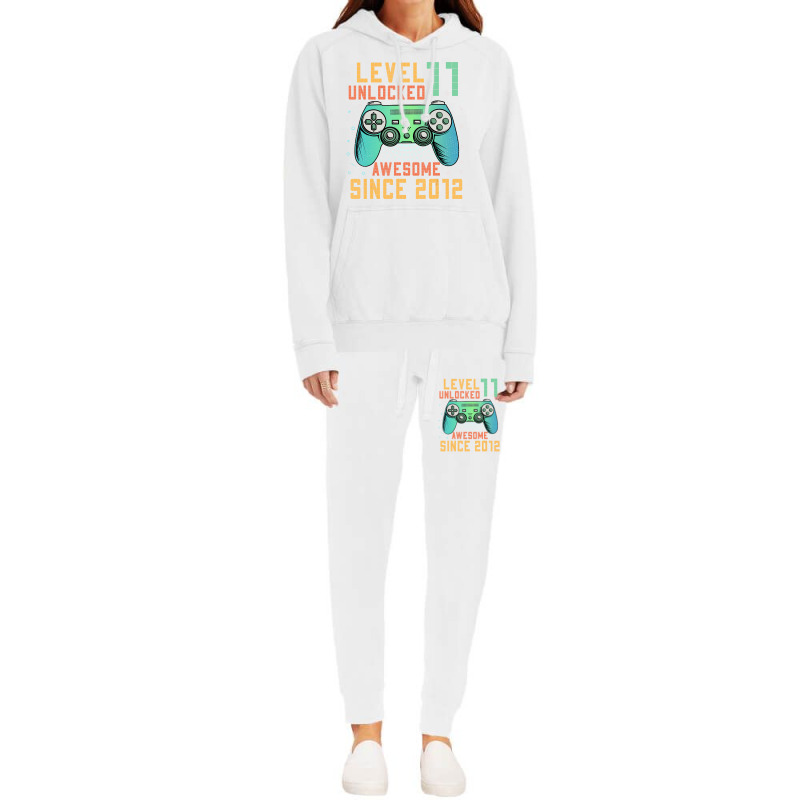 Level 11 Unlocked 11th Birthday 11 Year Old Boy Ga Hoodie & Jogger Set | Artistshot