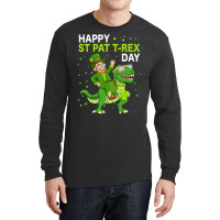 Happy St Pat Trex Day Dino St Patricks Day Kids To Long Sleeve Shirts | Artistshot