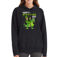 Happy St Pat Trex Day Dino St Patricks Day Kids To Vintage Hoodie | Artistshot