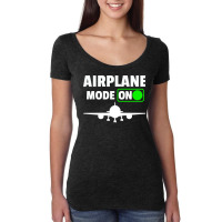 Airplane Pilot Aviation Travel 80s Women's Triblend Scoop T-shirt | Artistshot