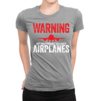 Airplane Pilot Aviator Aviation Nostalgia Ladies Fitted T-shirt | Artistshot