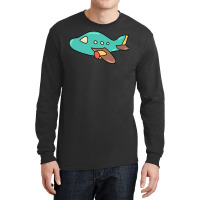 Cute Airplane Cartoon Art For Airplane Mechanic St Long Sleeve Shirts | Artistshot