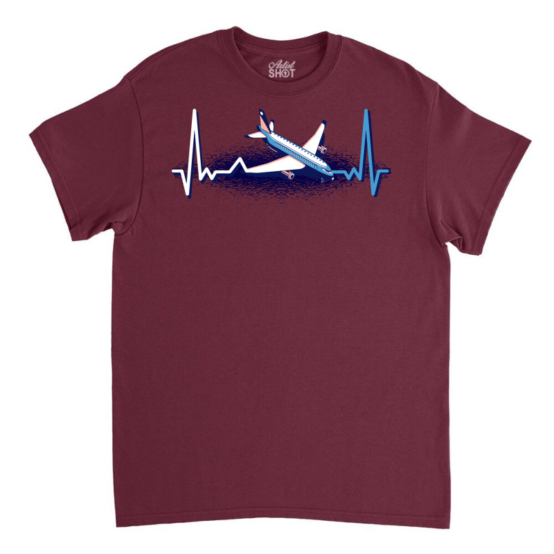 Heartbeat Pilot Plane Summer Classic T-shirt | Artistshot