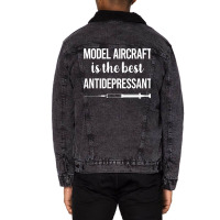 Antidepressant Model Aircraft Retro Unisex Sherpa-lined Denim Jacket | Artistshot