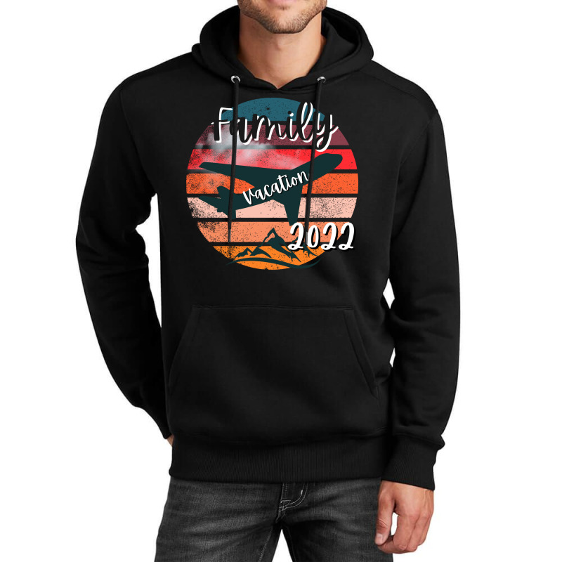 Family Vacation 2022 On Vintage Sunset Airplane Ba Unisex Hoodie | Artistshot