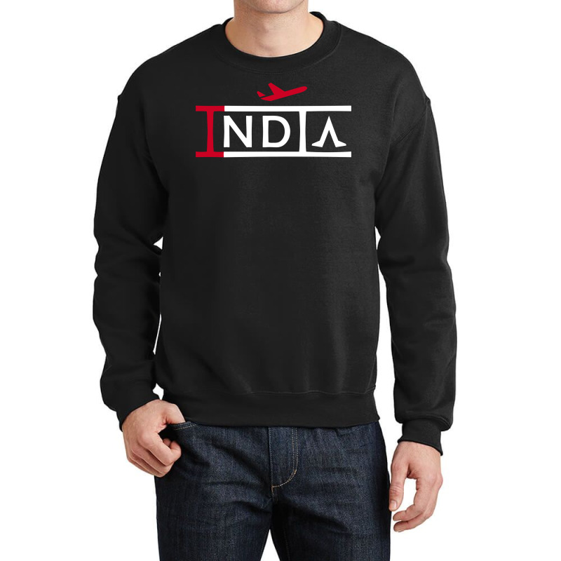 India Aviation Phonetic Alphabet Pilot Airplane Bl Crewneck Sweatshirt | Artistshot