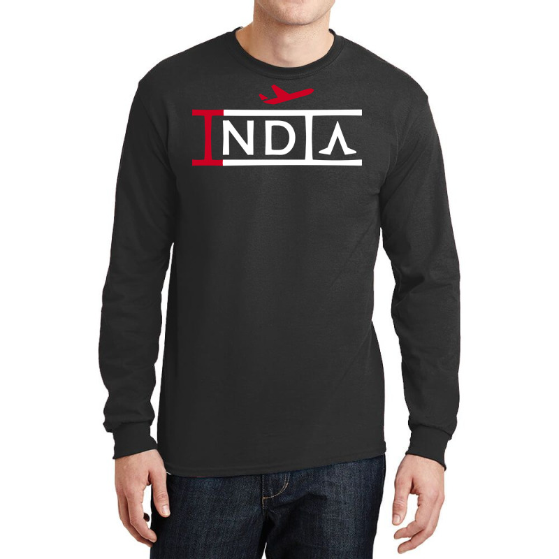 India Aviation Phonetic Alphabet Pilot Airplane Bl Long Sleeve Shirts | Artistshot