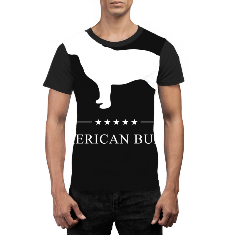 American Bully White Silhouette Summer Graphic T-shirt | Artistshot