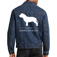 American Bully White Silhouette Summer Men Denim Jacket | Artistshot