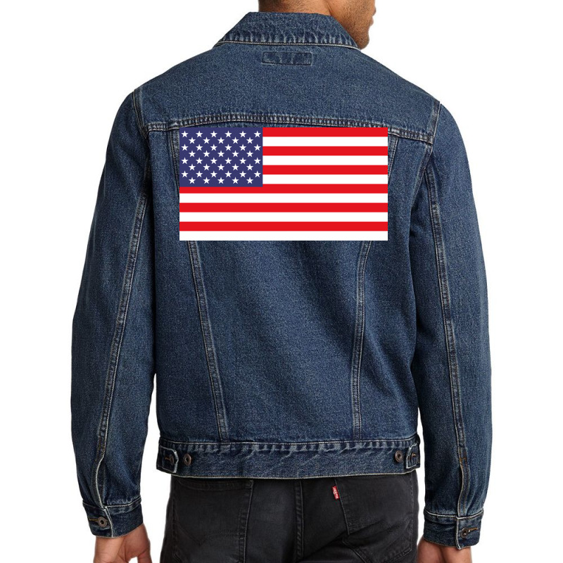 American Flag Hippie Men Denim Jacket | Artistshot