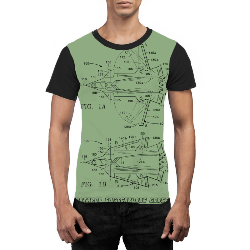 Northrop Switchblade Jet Concept Black Tumblr Graphic T-shirt | Artistshot