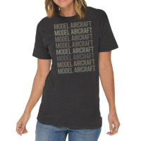 Gray Text Art Model Aircraft Girl Vintage T-shirt | Artistshot