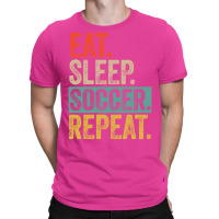 Eat Sleep Soccer Repeat Retro Vintage Nostalgia Qu T-shirt | Artistshot