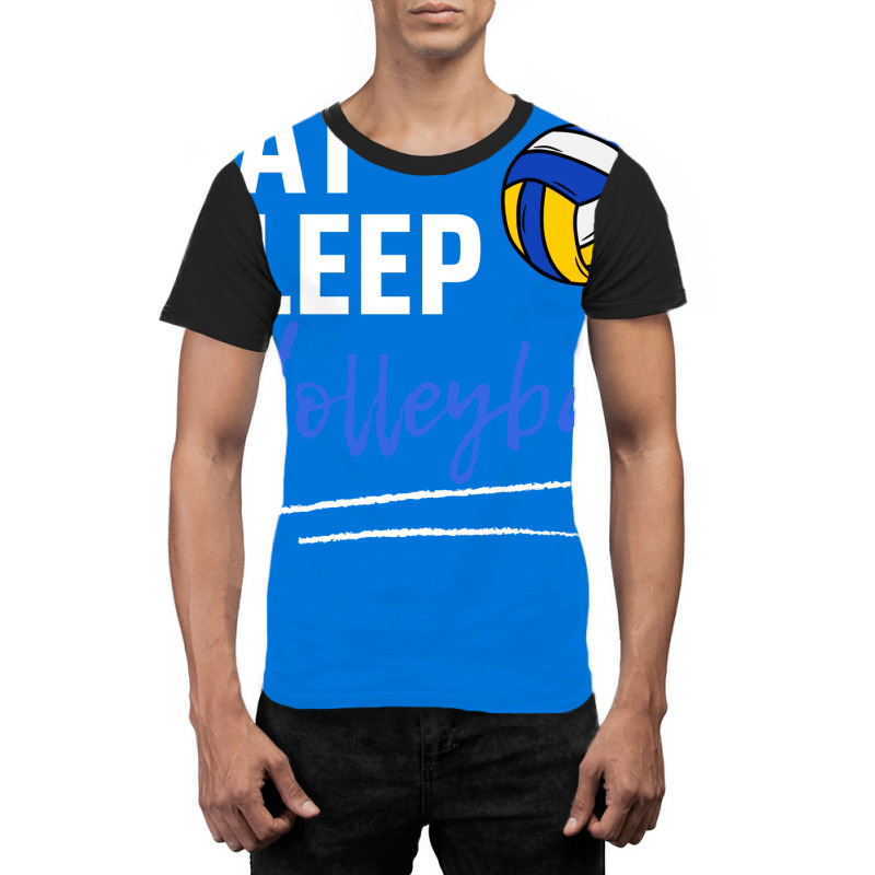 Eat Sleep Volleyball Aesthetic Graphic T-shirt by sbusiozald | Artistshot