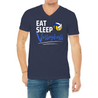 Eat Sleep Volleyball Aesthetic V-neck Tee | Artistshot