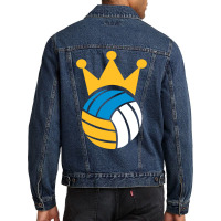 Beach Volleyball Crown Travel Men Denim Jacket | Artistshot