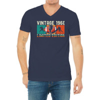 Footballs Birthday Limited Edition Vintage 1960 Su V-neck Tee | Artistshot