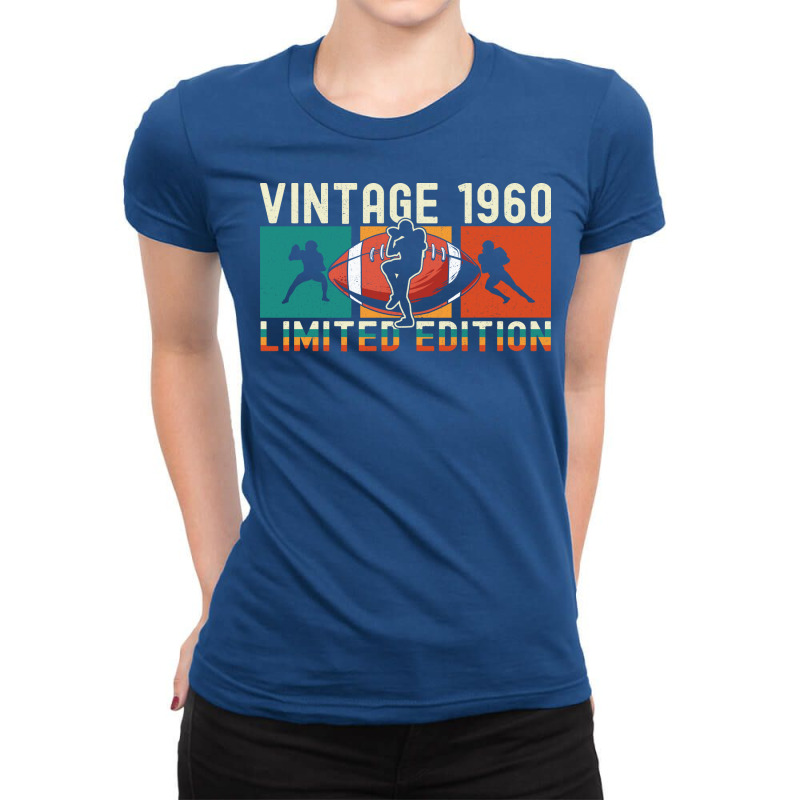 Footballs Birthday Limited Edition Vintage 1960 Su Ladies Fitted T-Shirt by dlamadjokict | Artistshot