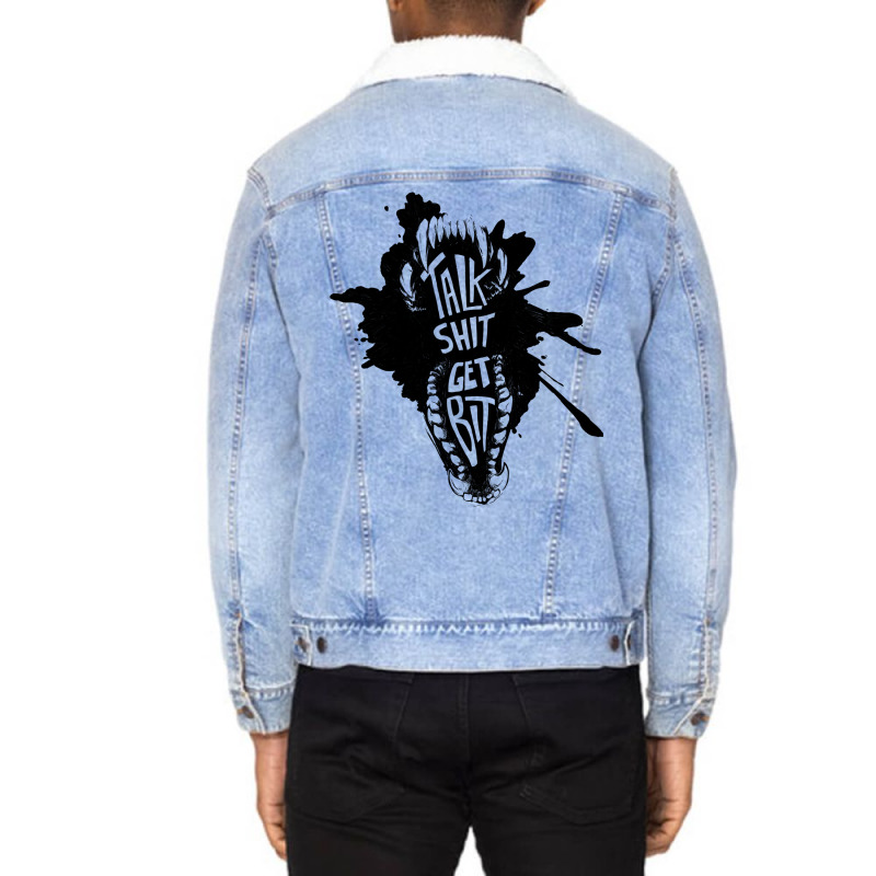 Talk Shit Get Bit Nature Unisex Sherpa-lined Denim Jacket | Artistshot