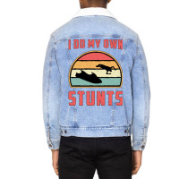 Jet Ski I Do My Own Stunts Jet Skiing Water Jetski Unisex Sherpa-lined Denim Jacket | Artistshot