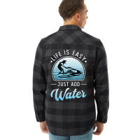 Jet Ski Life Is Easy Jet Skiing Water Sport Jetski Flannel Shirt | Artistshot