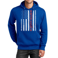 Intercrosse American Flag 4th Of July Girl Unisex Hoodie | Artistshot