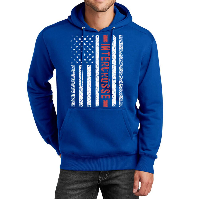 Intercrosse American Flag 4th Of July Girl Unisex Hoodie | Artistshot