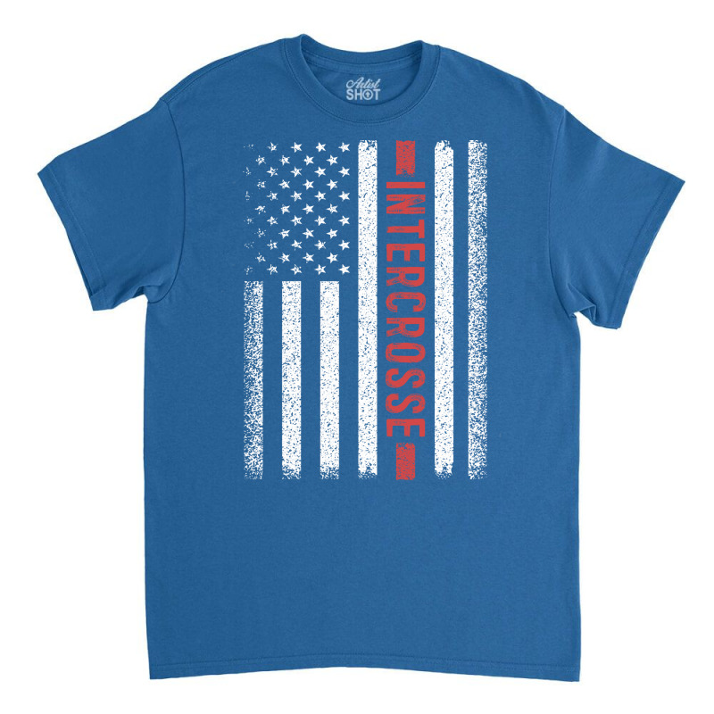 Intercrosse American Flag 4th Of July Girl Classic T-shirt | Artistshot