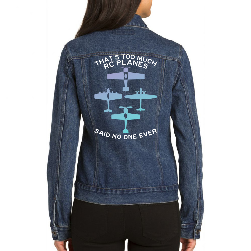 Rc Plane Pilot Rc Airplane Love Ladies Denim Jacket by sizayebouaq | Artistshot