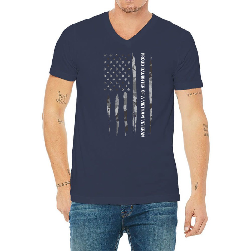 Proud Daughter Of A Vietnam Veteran Stars V-neck Tee | Artistshot