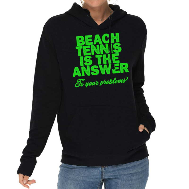 Beach Tennis Gift Funny Lightweight Hoodie by tindokveh | Artistshot