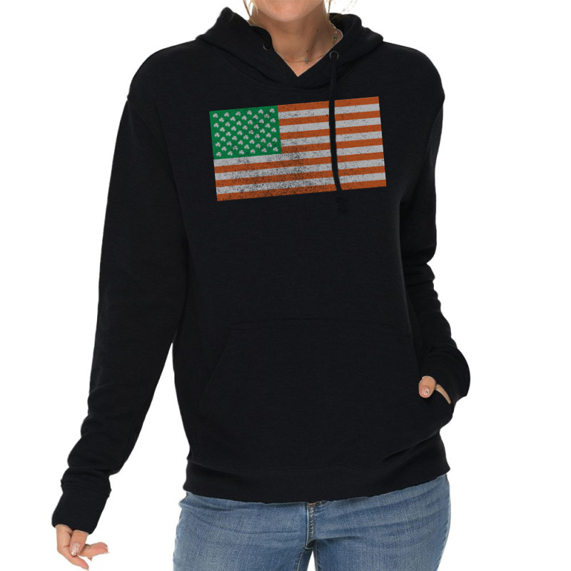 Irish American Flag Faded Nostalgia Lightweight Hoodie | Artistshot