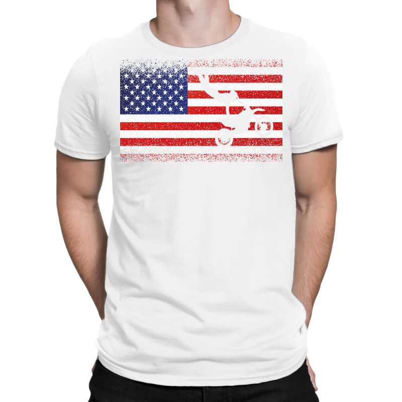 American Flag Motocross Dirtbike Motorcycle Fans 8 T-shirt | Artistshot