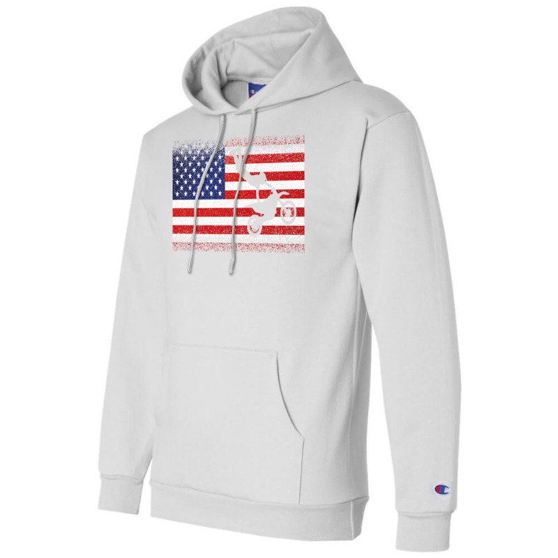 American Flag Motocross Dirtbike Motorcycle Fans 8 Champion Hoodie | Artistshot