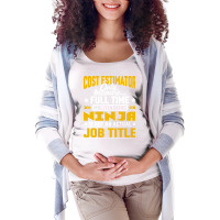 Cost Estimator Job Title Funny Cost Calculator Acc Maternity Scoop Neck T-shirt | Artistshot