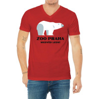 White Bearzoo Praha Retro V-neck Tee | Artistshot