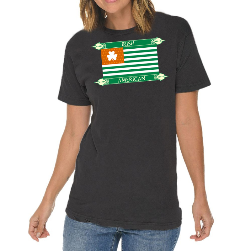 Irish American Flag Nature Vintage T-shirt | Artistshot