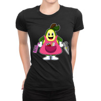 Avocado As Hairdresser With Scissors Comb (1) (1) Ladies Fitted T-shirt | Artistshot