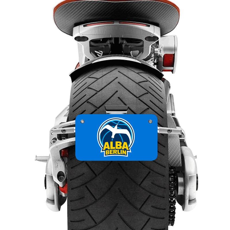 Berlin Albatrosse #ffce00 Alba Berlin, Berlin, Germany,  Bg Charlotten Motorcycle License Plate | Artistshot